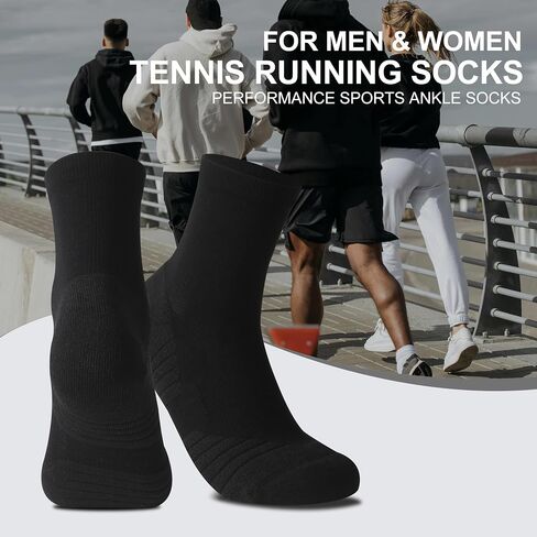 Men's Women's Tennis Socks, HUSO Performance Sports Ankle Compression Socks 1,2,3,4,6 Pairs in Kuwait