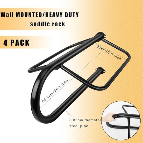 4 Sets Saddle Rack,Wall Mounted Detachable Saddle Rack Stand for English and Western Saddles, 27.3x16.3x12.5 Inches in Saudi Arabia