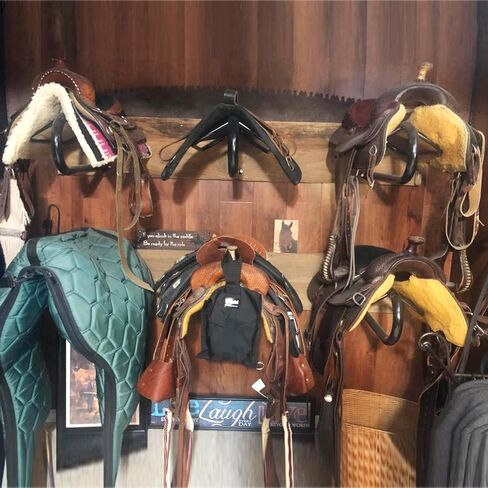 4 Sets Saddle Rack,Wall Mounted Detachable Saddle Rack Stand for English and Western Saddles, 27.3x16.3x12.5 Inches in Saudi Arabia