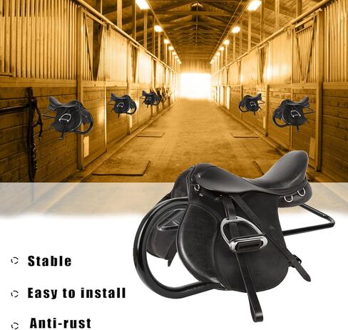 4 Sets Saddle Rack,Wall Mounted Detachable Saddle Rack Stand for English and Western Saddles, 27.3x16.3x12.5 Inches in Saudi Arabia
