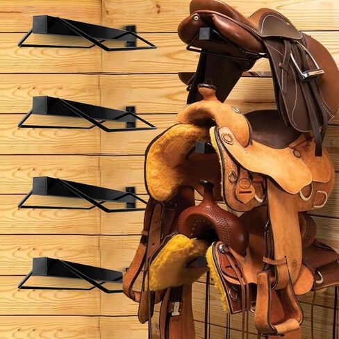 حامل سرج مكون من قطعتين، حامل سرج مثبت على الحائط مع براغي تثبيت للسروج الإنجليزية والغربية، مثالي لكشك الحصان، وغرفة المسكة، والحظيرة، والمقطورة in Kuwait