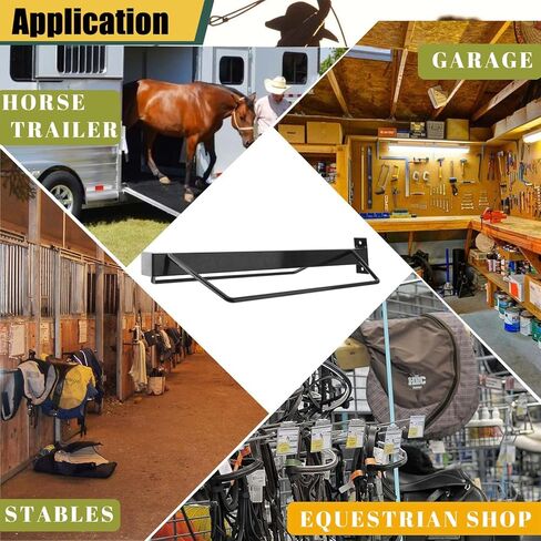 حامل سرج مكون من قطعتين، حامل سرج مثبت على الحائط مع براغي تثبيت للسروج الإنجليزية والغربية، مثالي لكشك الحصان، وغرفة المسكة، والحظيرة، والمقطورة in Kuwait