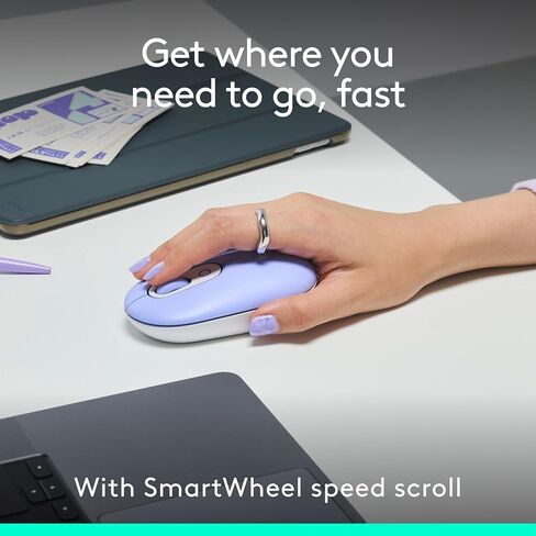 مجموعة Logitech POP ICON Combo، مجموعة لوحة مفاتيح وماوس بلوتوث، كتابة مريحة، مفاتيح وأزرار قابلة للبرمجة، نقرات هادئة، سهولة التبديل حتى 3 أجهزة - أرجواني in Kuwait