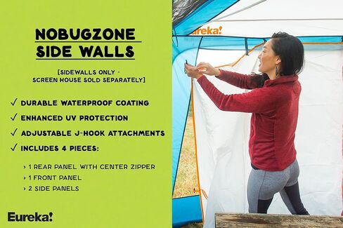 يوريكا! ملحق الجدران الجانبية NoBugZone (متوافق مع خيمة NoBugZone Screen House ومأوى التخييم 3 في 1 NoBugZone، ولكنه غير متضمن) - كلاهما يباع بشكل منفصل) in Kuwait