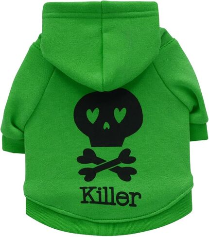 Dog Clothes Dog Sweatshirt with Skull Print Halloween Medium Dog Sweater Comfortable Cat Clothes Black02 Medium in Saudi Arabia