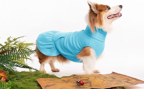 Dog Fleece Sweater Dress Turtleneck Sleeveless Puppy Sweatshirt with Pocket D-Ring Winter Warm Dog Clothes for Small Dogs Cats in Saudi Arabia
