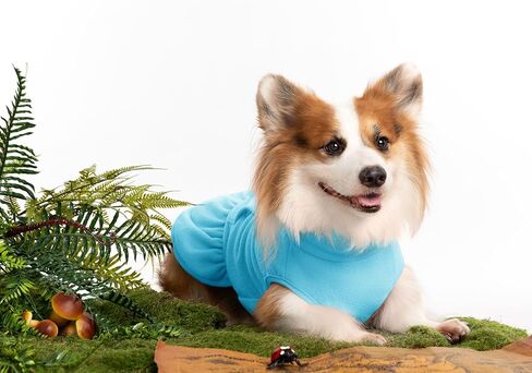 Dog Fleece Sweater Dress Turtleneck Sleeveless Puppy Sweatshirt with Pocket D-Ring Winter Warm Dog Clothes for Small Dogs Cats in Saudi Arabia