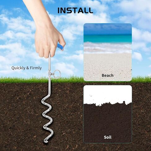 كابل ووتد لربط الكلاب: مقود وكابل في ساحة الكلاب مع سلسلة متينة وخطافات معدنية للتخييم في الهواء الطلق والفناء in Kuwait