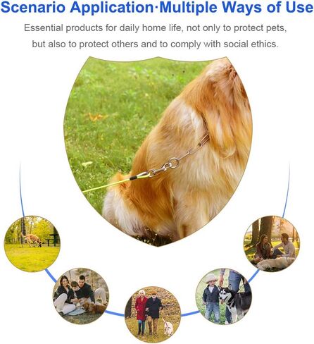 25ft Dog Tie Out Cable Galvanized Steel Wire Rope with PVC Coating for Medium Dogs up to 396Ibs, Diode Blue in Saudi Arabia