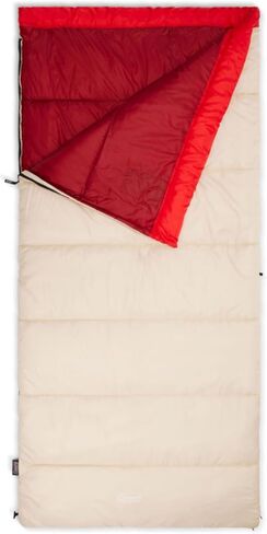 Coleman Flatlands Sleeping Bag Collection, 30°F/35°F/40°F/45°F/50°F Sleeping Bags with Big & Tall and Queen-Size Options, Made from 100% Recycled Material, Cool Weather Sleeping Bag for Adults in Saudi Arabia