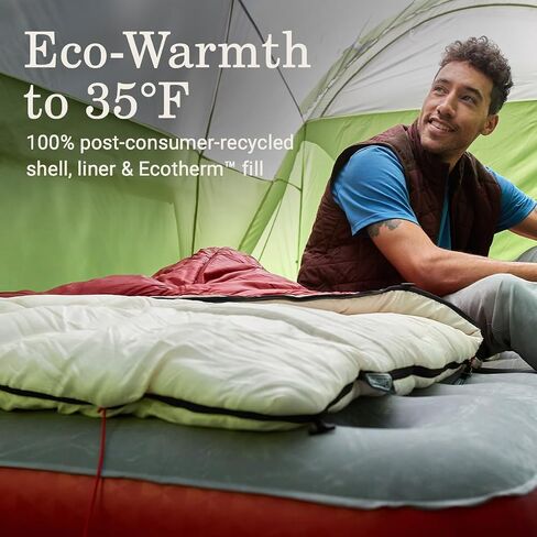 Coleman Flatlands Sleeping Bag Collection, 30°F/35°F/40°F/45°F/50°F Sleeping Bags with Big & Tall and Queen-Size Options, Made from 100% Recycled Material, Cool Weather Sleeping Bag for Adults in Saudi Arabia