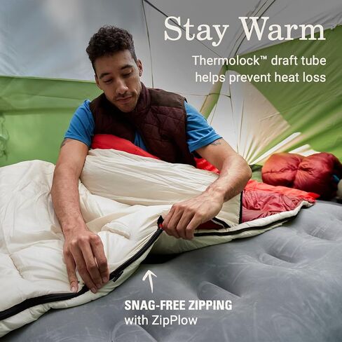 Coleman Flatlands Sleeping Bag Collection, 30°F/35°F/40°F/45°F/50°F Sleeping Bags with Big & Tall and Queen-Size Options, Made from 100% Recycled Material, Cool Weather Sleeping Bag for Adults in Saudi Arabia