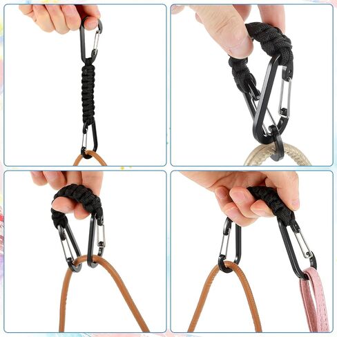 Paracord Keychain Carabiner, 3Pcs Paracord Lanyard Clip Military Braided Paracord Carabiner Keychain Clip for Water Bottle Keys Backpack Outdoor Travel Men Women in Saudi Arabia