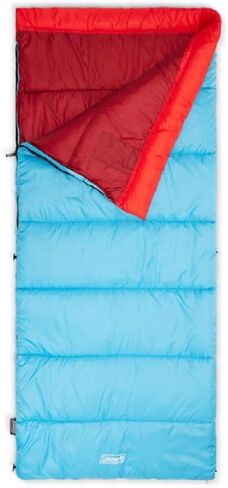 Coleman Flatlands Sleeping Bag Collection, 30°F/35°F/40°F/45°F/50°F Sleeping Bags with Big & Tall and Queen-Size Options, Made from 100% Recycled Material, Cool Weather Sleeping Bag for Adults in Saudi Arabia