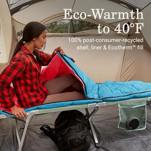 Coleman Flatlands Sleeping Bag Collection, 30°F/35°F/40°F/45°F/50°F Sleeping Bags with Big & Tall and Queen-Size Options, Made from 100% Recycled Material, Cool Weather Sleeping Bag for Adults in Saudi Arabia