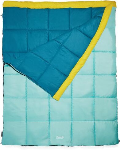 Coleman Flatlands Sleeping Bag Collection, 30°F/35°F/40°F/45°F/50°F Sleeping Bags with Big & Tall and Queen-Size Options, Made from 100% Recycled Material, Cool Weather Sleeping Bag for Adults in Kuwait