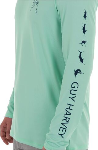 Guy Harvey Men’s Long Sleeve Performance Shirt with 50+ UPF Sun Protection in Kuwait