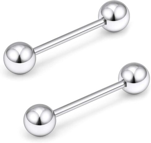 Ftovosyo 16G Stainless Steel Internally Threaded Tongue Nipple Shield Barbell Ring Bar Body Piercing Jewelry Retainer 12-16mm in Saudi Arabia