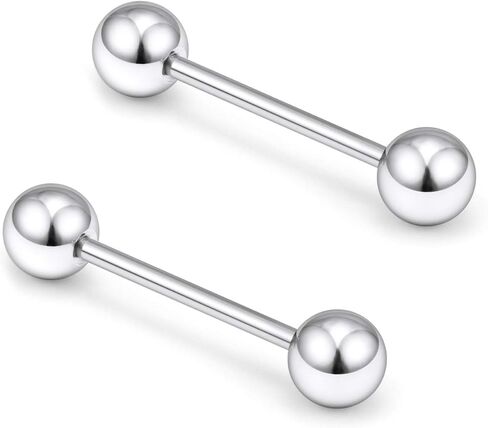 Ftovosyo 16G Stainless Steel Internally Threaded Tongue Nipple Shield Barbell Ring Bar Body Piercing Jewelry Retainer 12-16mm in Saudi Arabia