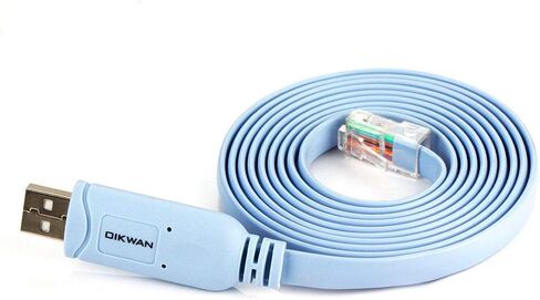 USB to RJ45 Console Cable 2pack, Essential Tool for Cisco, NETGEAR, Ubiquiti, LINKSYS, TP-Link Routers/Switches Connection, Compatible with Windows, Mac, Linux Laptops in Kuwait