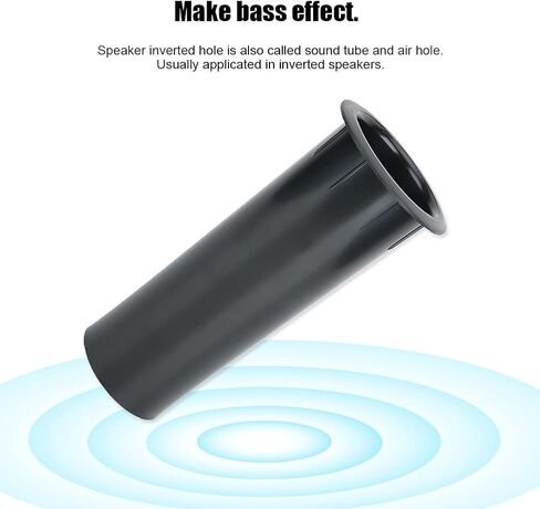 Speaker Port Tubes for Bass Enhancer, Subwoofer Air Ports Repalcement & DIY Parts 50mm x 141mm Speaker Cabinet Port Tube, 2-Pack(Black) in Saudi Arabia
