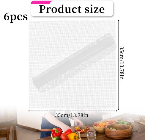 6Pack Silicone Mesh Dehydrators Sheets, Reusable Steamer Mesh Mat for Fruit Dryer 14 x 14" Non-stick Food Fruit Dehydrators Mats Pastry Steamer Liner Pad for Dehydrators Freeze Dryer Kitchen Baking in Saudi Arabia