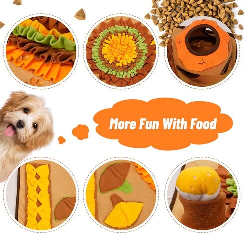KRixi Snuffle Mat for Dogs, Foraging Mat Sniff Digging Treat Mat Interactive Dog Puzzle Toys for Stress Relief and Slow Eating Encourage Natural Foraging 31.4'' ×23.6'' Large Dog Feeding Mat in Saudi Arabia