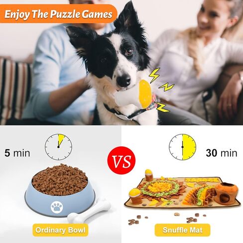KRixi Snuffle Mat for Dogs, Foraging Mat Sniff Digging Treat Mat Interactive Dog Puzzle Toys for Stress Relief and Slow Eating Encourage Natural Foraging 31.4'' ×23.6'' Large Dog Feeding Mat in Saudi Arabia