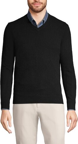 Lands' End Men's Fine Gauge Cashmere V-Neck Sweater in Kuwait