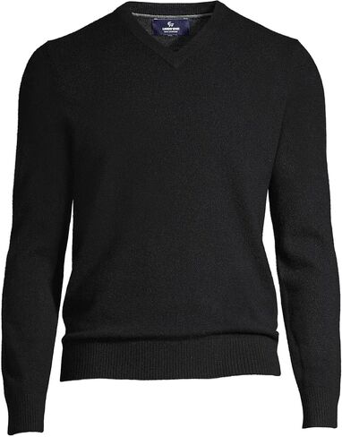 Lands' End Men's Fine Gauge Cashmere V-Neck Sweater in Kuwait