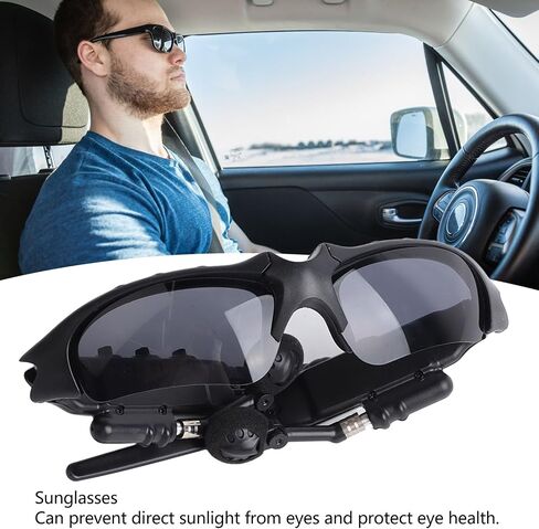 Sports Audio Sunglasses, Bluetooth MP3 Sunglasses, Hands Calling, Open Ear Sound, Smart Glasses for Men Women, for iPhone for Android Most Smartphone in Saudi Arabia