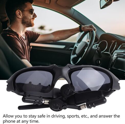 Sports Audio Sunglasses, Bluetooth MP3 Sunglasses, Hands Calling, Open Ear Sound, Smart Glasses for Men Women, for iPhone for Android Most Smartphone in Saudi Arabia