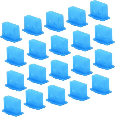 20 Pcs Blue USB Anti Dust Plugs - USB Type-A Dust Stopper - PE Material - USB Port Anti Dust Cover Port Protector for USB Type-A Female Ports in Saudi Arabia