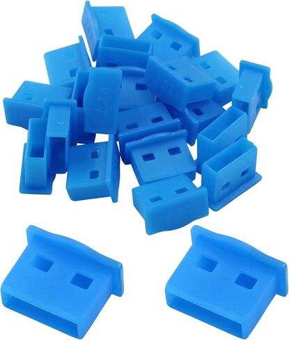 20 Pcs Blue USB Anti Dust Plugs - USB Type-A Dust Stopper - PE Material - USB Port Anti Dust Cover Port Protector for USB Type-A Female Ports in Saudi Arabia