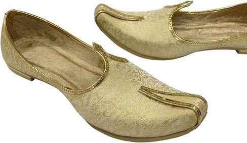 Men's Cream Wedding Shoes Sherwani Punjabi Jutti Traditional Ethnic Flats Mojari Khussa Juti in Kuwait