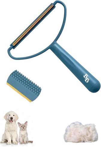 Pet Hair Removal Tool, 2-Sided with Shave and Smooth Surfaces, Large Size, Pet Cleaning Brush for Furniture (Rock Blue) in Saudi Arabia