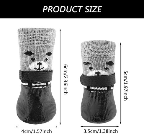 8 قطع من جوارب الكلاب المضادة للانزلاق من Xiaokeis مع 4 رقعة مغناطيسية، جوارب لطيفة مرنة وناعمة ومريحة للكلاب للاستخدام الداخلي على الأرضيات الصلبة، جوارب بمقبض للكلاب الصغيرة والمتوسطة (الحجم: S+M) in Kuwait