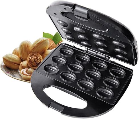 Walnut Cookie Maker, Electric Nut Waffle Bread Maker, 12Pcs Non Stick Double Sided Walnut Cookie, Electric Oreshki Maker for Home for Breakfast, Genericw6ye29pxsk in Saudi Arabia