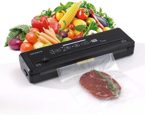 Vacuum Sealer Machine | Powerful 80kPa Suction | Bags and Cutter Included | Compact One-Touch Automatic Food Sealer with External Vacuum System | Preserve Freshness, Prevent Freezer Burn in Saudi Arabia