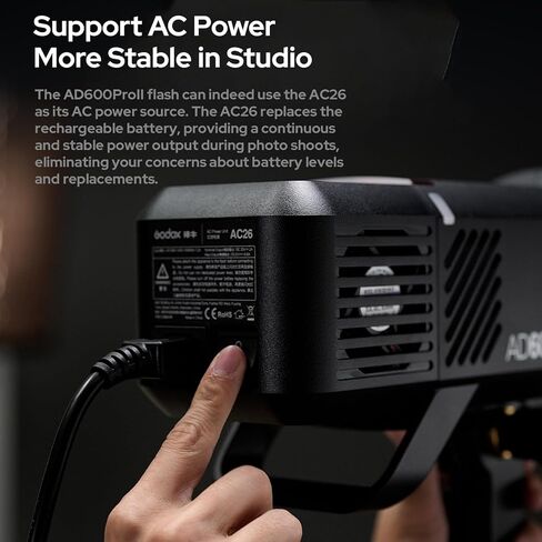 Godox AD600Pro II الكل في واحد ضوء فلاش خارجي 600 وات 2.4 جيجا بايت لاسلكي Speedlite TTL فلاش تلقائي 1/8000 ثانية HSS 0.01-0.09 ثانية وقت إعادة التدوير مع ضوء تشكيل ثنائي اللون 40 وات بطارية ليثيوم 2600 مللي أمبير في الساعة in Saudi Arabia