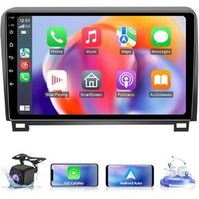 5GWiFi Upgrade Car Stereo Radio for Toyota Tundra 2007-2013 Toyota Sequoia 2008-2018 - Wireless Carplay and Android Auto GPS Navigation - 4GB+32GB 10.2 inch Touchscreen Bluetooth RDS FM SWC