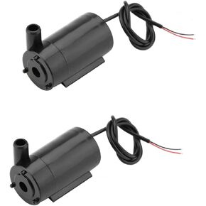 2Pcs DC 3-5V Micro Submersible Mini Water Pump for Aquariums Fish Tank Pond Fountain Hydroponics Garden (2Pcs Black)