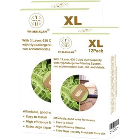 Compatible with Oreck XL Vacuum Bags, Hypoallergenic Filter Type CC Vacuum Bags. Fits All Oreck XL Upright Vacuums 1 Box - 12 Count