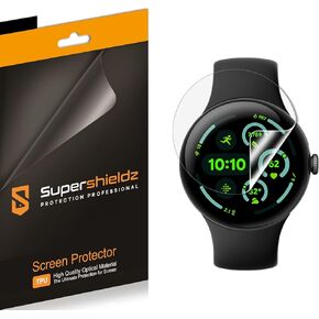Supershieldz (3 Pack) Designed for Google Pixel Watch 3 (45mm) Screen Protector, High Definition Clear Shield (TPU)