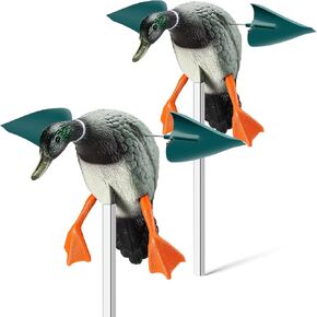 2 Pcs Duck Decoys Weather Resistant Spinning Wing Realistic Duck Motion Decoys for Duck Hunting