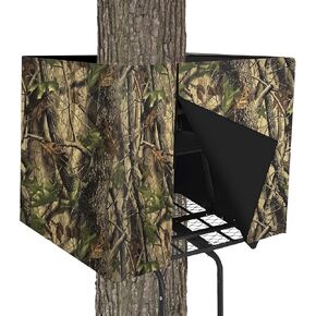 Deer Hunting Tree Stand Blind Cover, Hunting Tree Stand Blinds Tree Stand Camo Hunting Blind Cover with 2 Pocket and Zipper for Hunting Deer Turkey Elk Moose