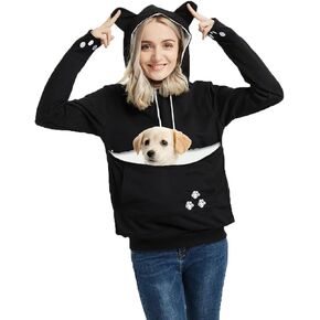 Cat Hoodie Pouch Kitten Puppy Carrier Hood Sweatshirt Pet Pocket Holder Top