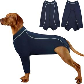 IDOMIK Dog Recovery Suit,Comfy Surgical Recovery Suit for Dogs,Dog Spay Recovery Suit Female with Zipper,Surgical Onesie for Dogs Surgery Suit Male Neuter,Dog Surgery Recovery Sleeve for Front Legs,M