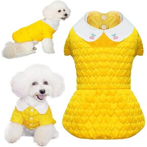 Dog Dress, Female Dog Cold Weather Coat Dog Winter Jacket, Warm Dog Snowsuit Dog Winter Clothes for Small Medium Dog