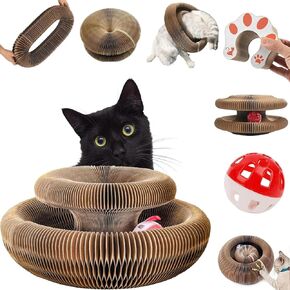 Kitty Kurlz, Kitty Kurlz Cat Toy, Magic Organ Cat Scratching Board, Snufflepaw Accordion for Cats, Interactive Scratch Pad, Recyclable Cat Scratcher.